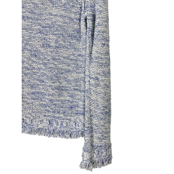 Angels of the North Woman's Small Two-Toned marbled blue white Woven Blazer - Picture 12 of 15